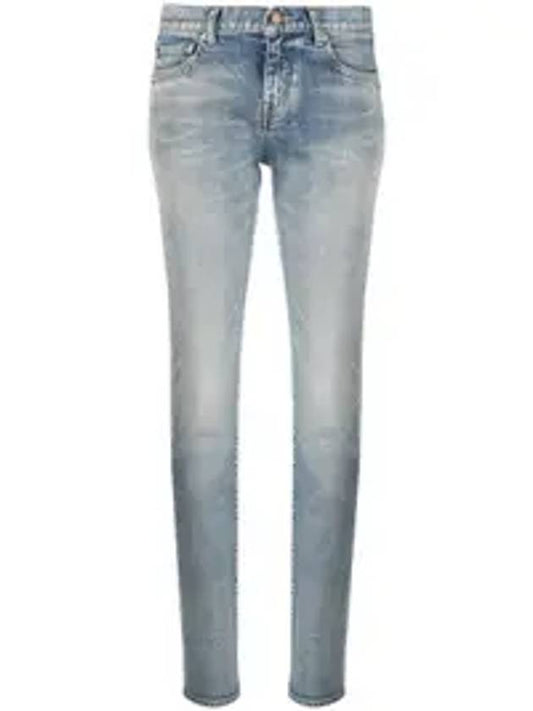 Luxury Saint Laurent Trending 2025 Low Rise Denim Jeans Blue