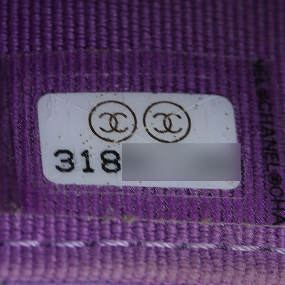 Chanel CC Card Holder on Chain | Purple
