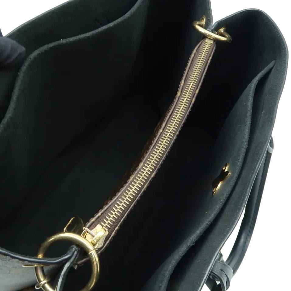 LOUIS VUITTON Flower Zipped Monogram Canvas Tote Bag Brown