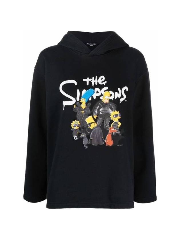 Luxury Balenciaga Trending 2025 Simpsons Print Hoodie Black