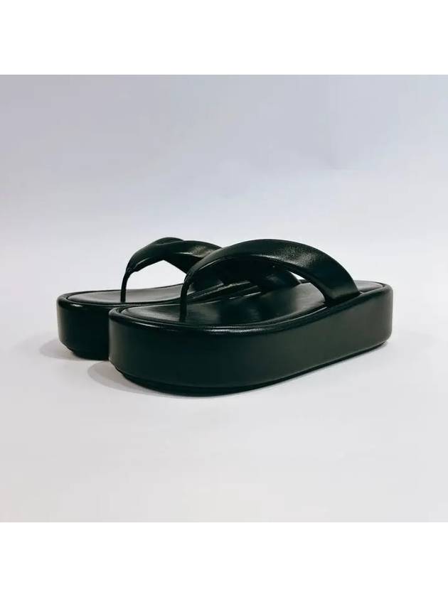 Luxury Balenciaga Trending 2025 Women's Rise Thong Flip Flops Black
