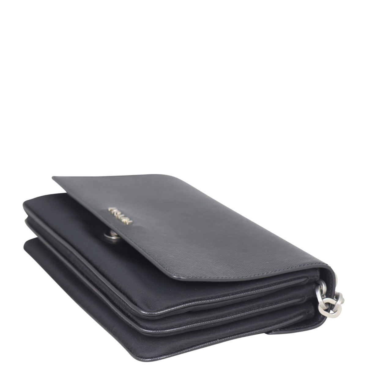 Prada Saffiano Tessuto Chain Shoulder Bag