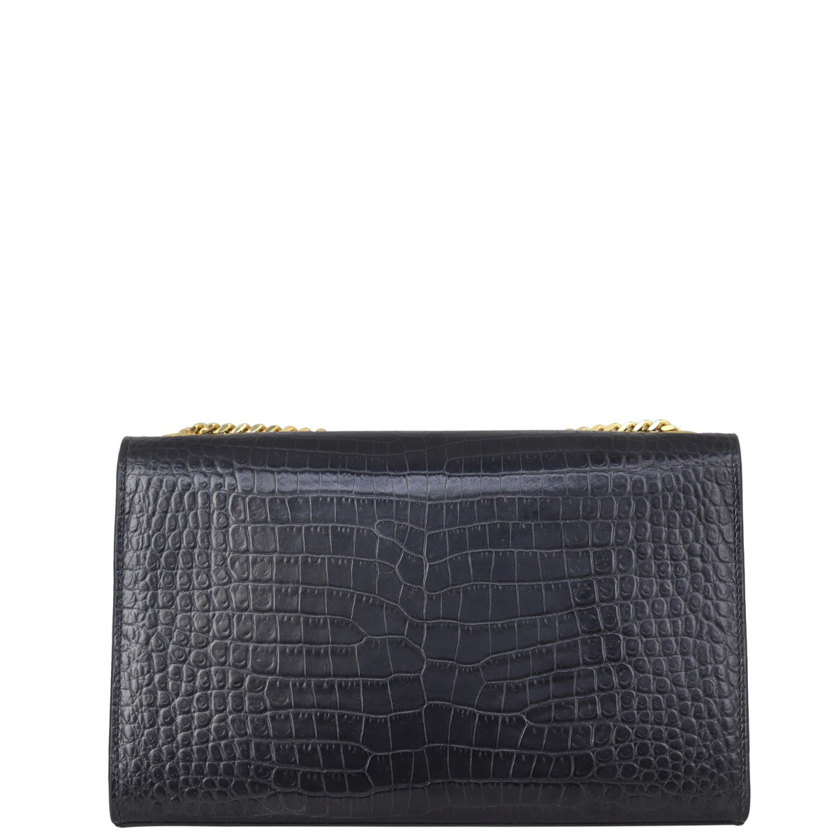 Saint Laurent Kate Tassel Chain Bag Medium Croc-Embossed