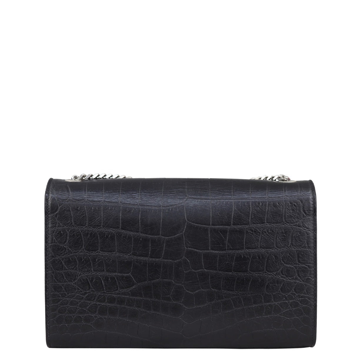 Saint Laurent Kate Tassel Chain Bag Medium Croc-Embossed
