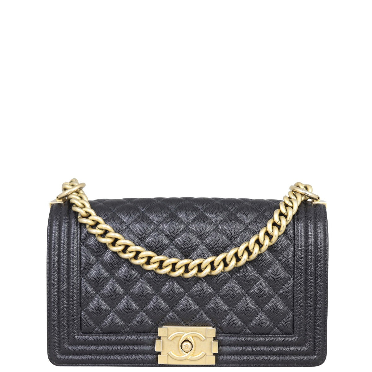 Chanel Boy Old Medium | Black 27 Series
