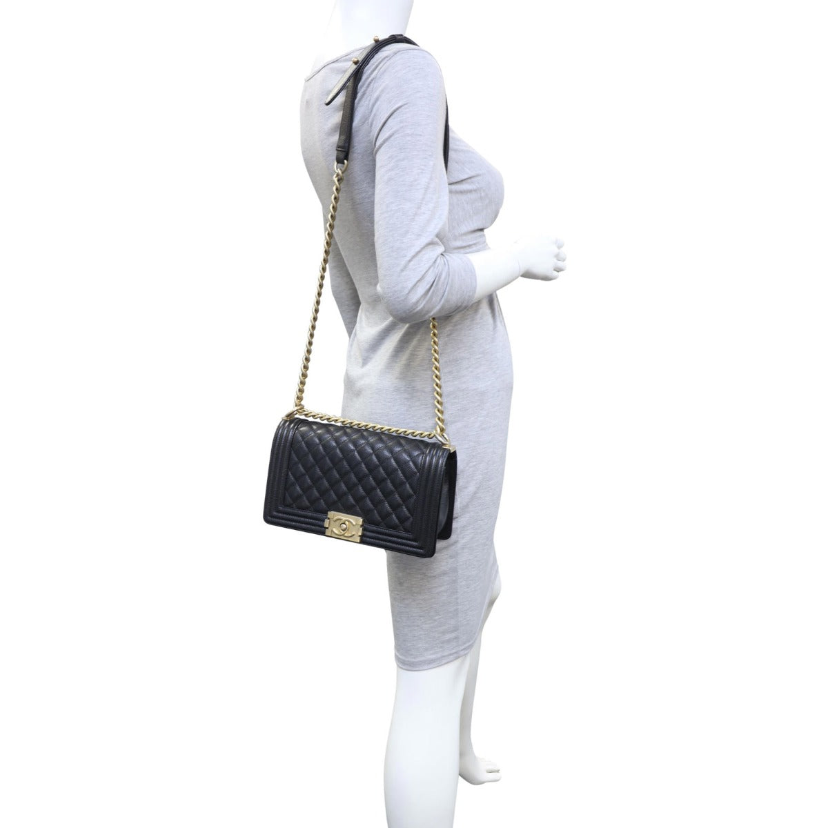 Chanel Boy Old Medium | Black 27 Series