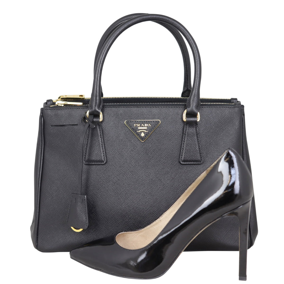 Prada Saffiano Galleria Double Zip Tote Small