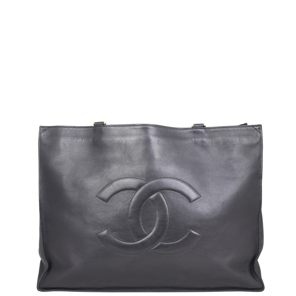 Chanel Vintage CC Jumbo XL Chain Shoulder Bag | Black