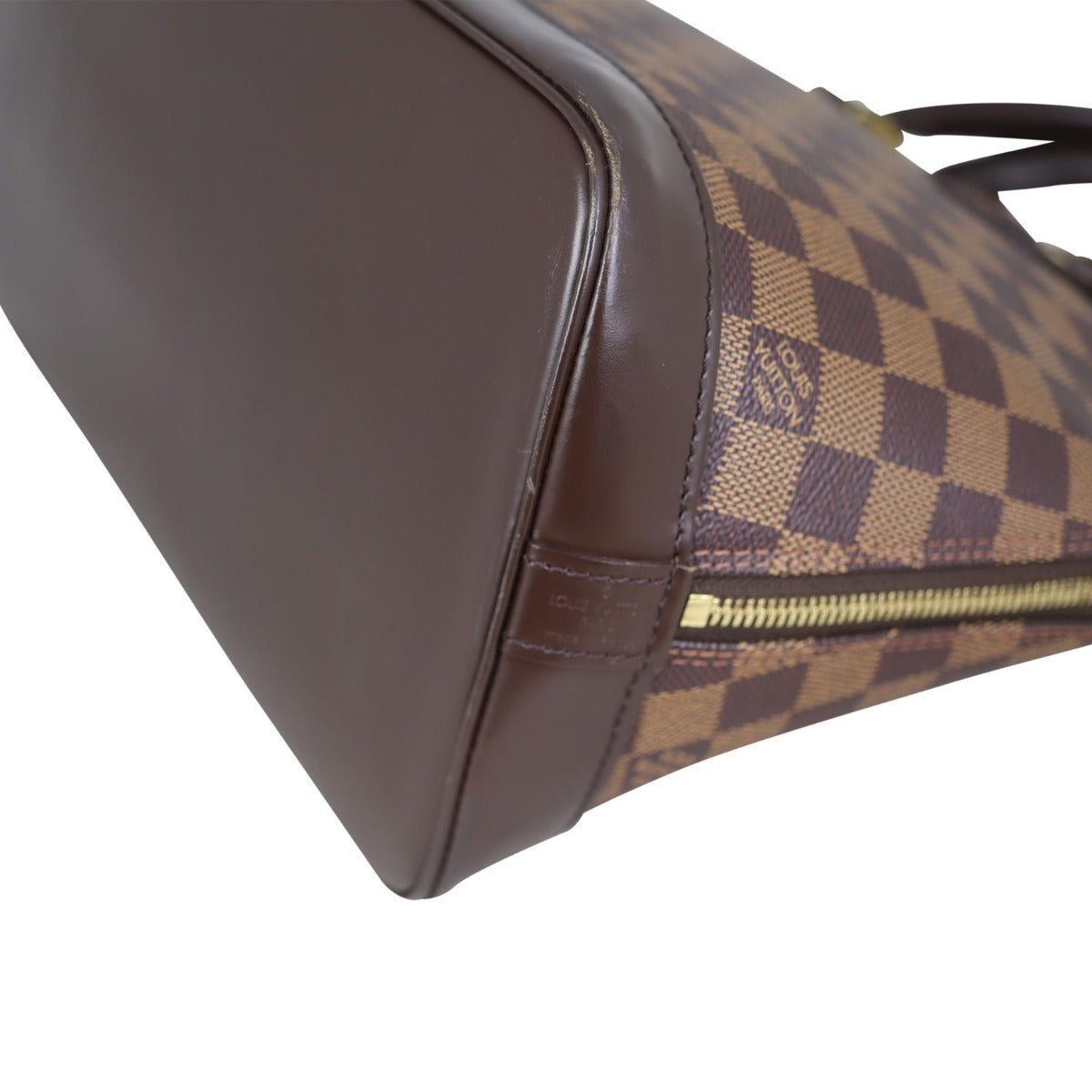Louis Vuitton Alma PM Damier Ebene | Vintage Red Textile