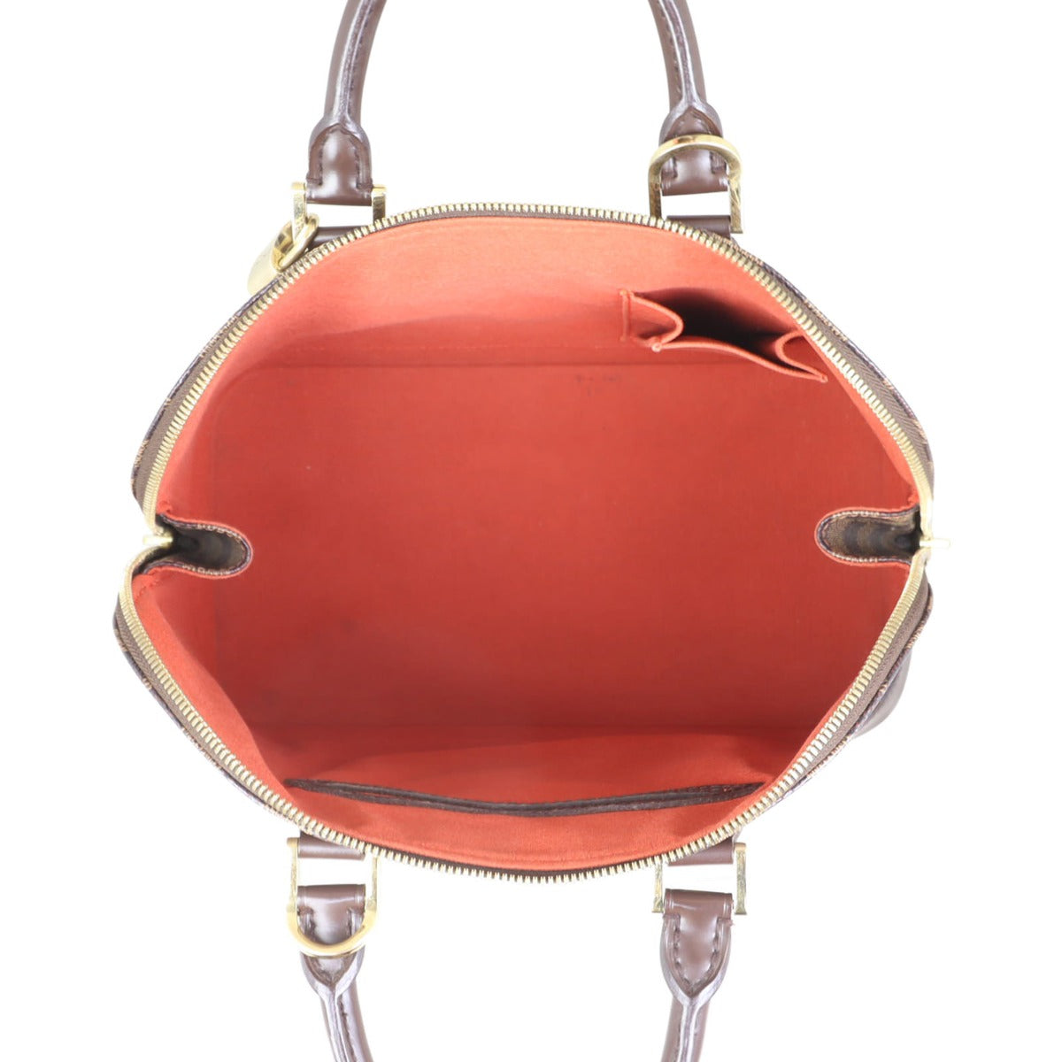 Louis Vuitton Alma PM Damier Ebene | Vintage Red Textile