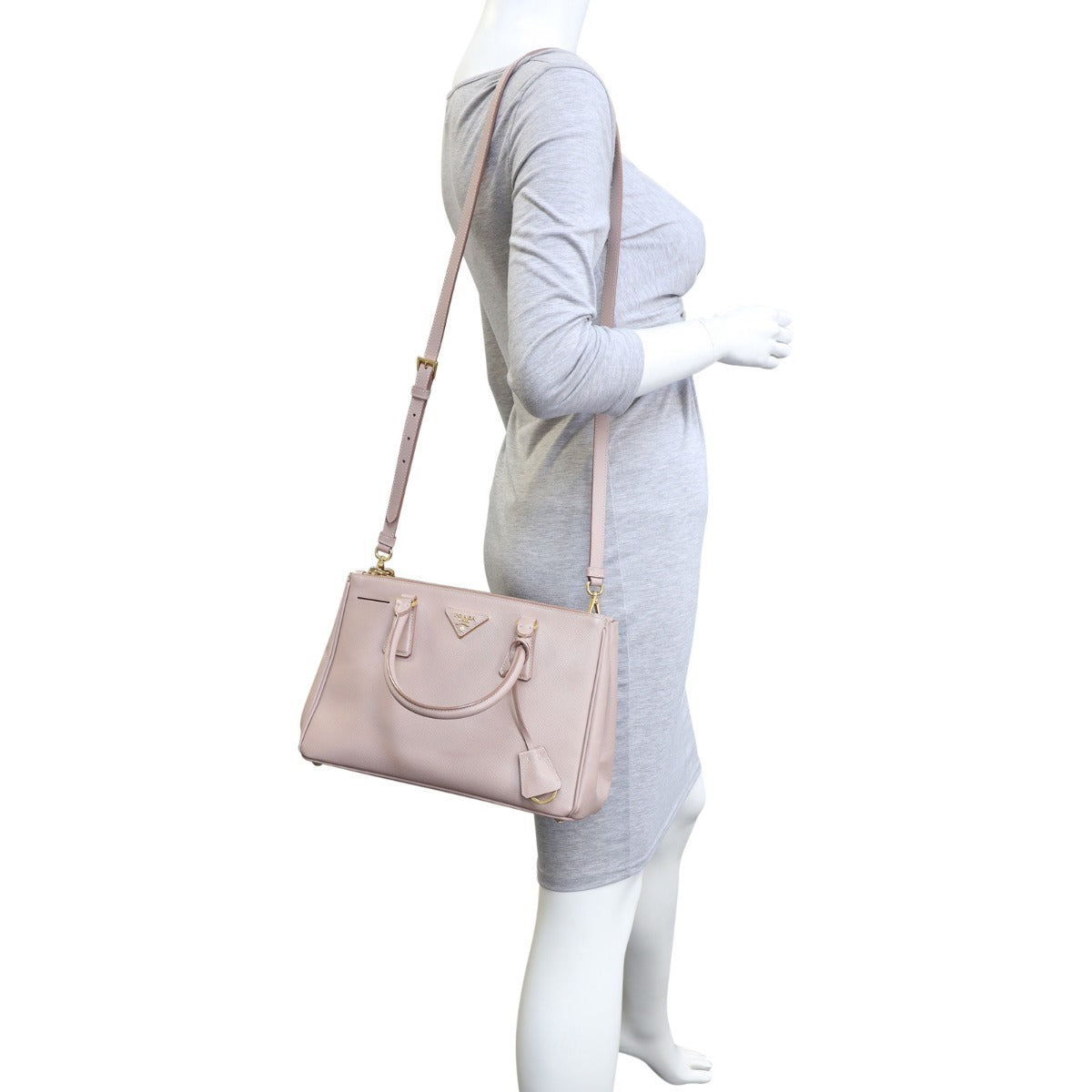 Prada Saffiano Lux Galleria Double Zip Tote Small