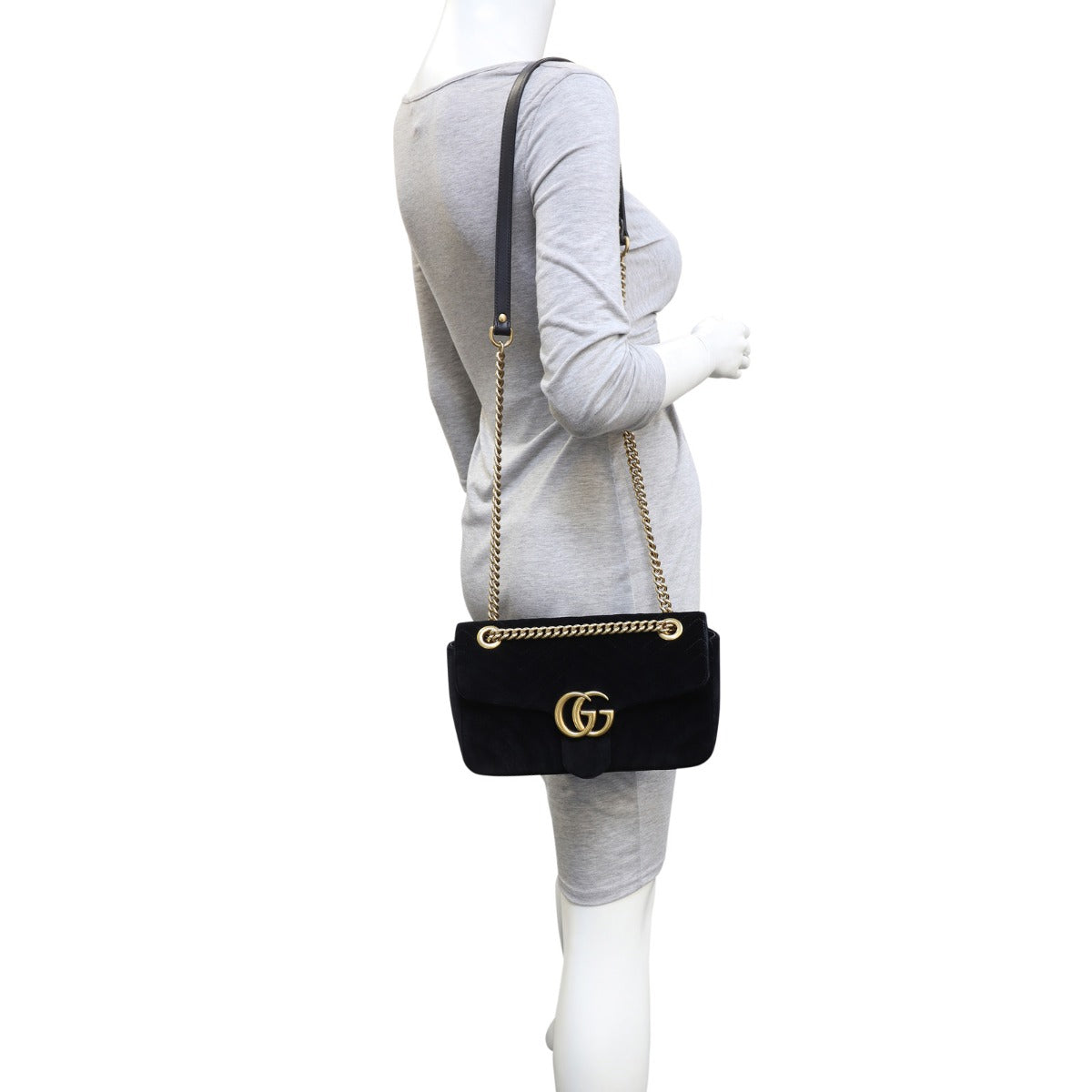 Gucci GG Marmont Velvet Small Shoulder Bag