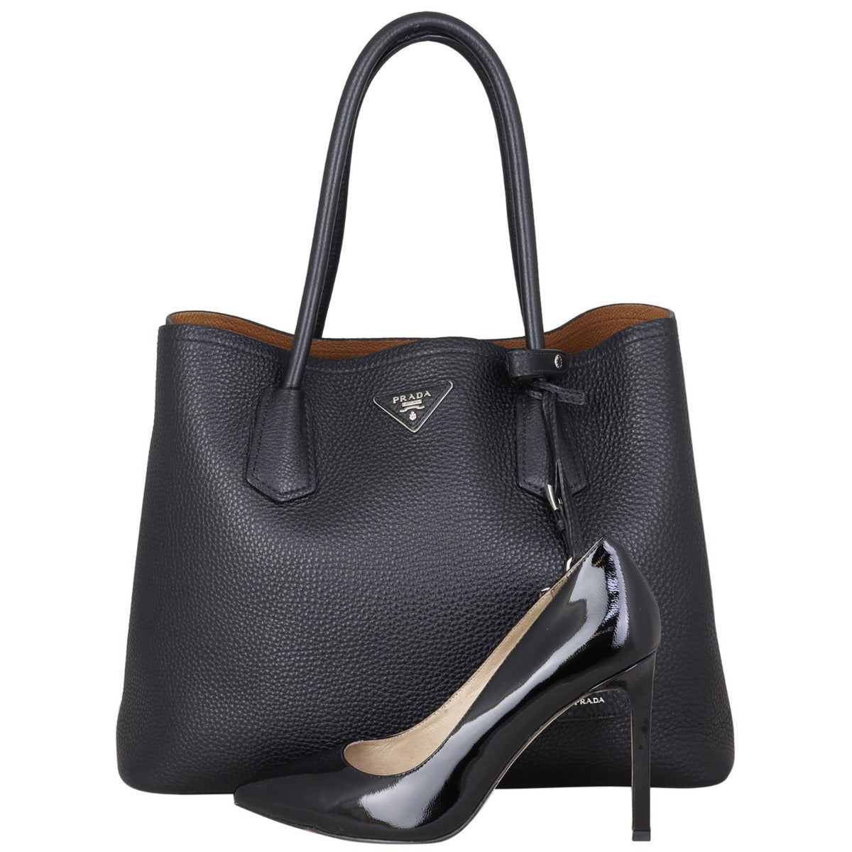 Prada Vitello Daino Double Bag Large
