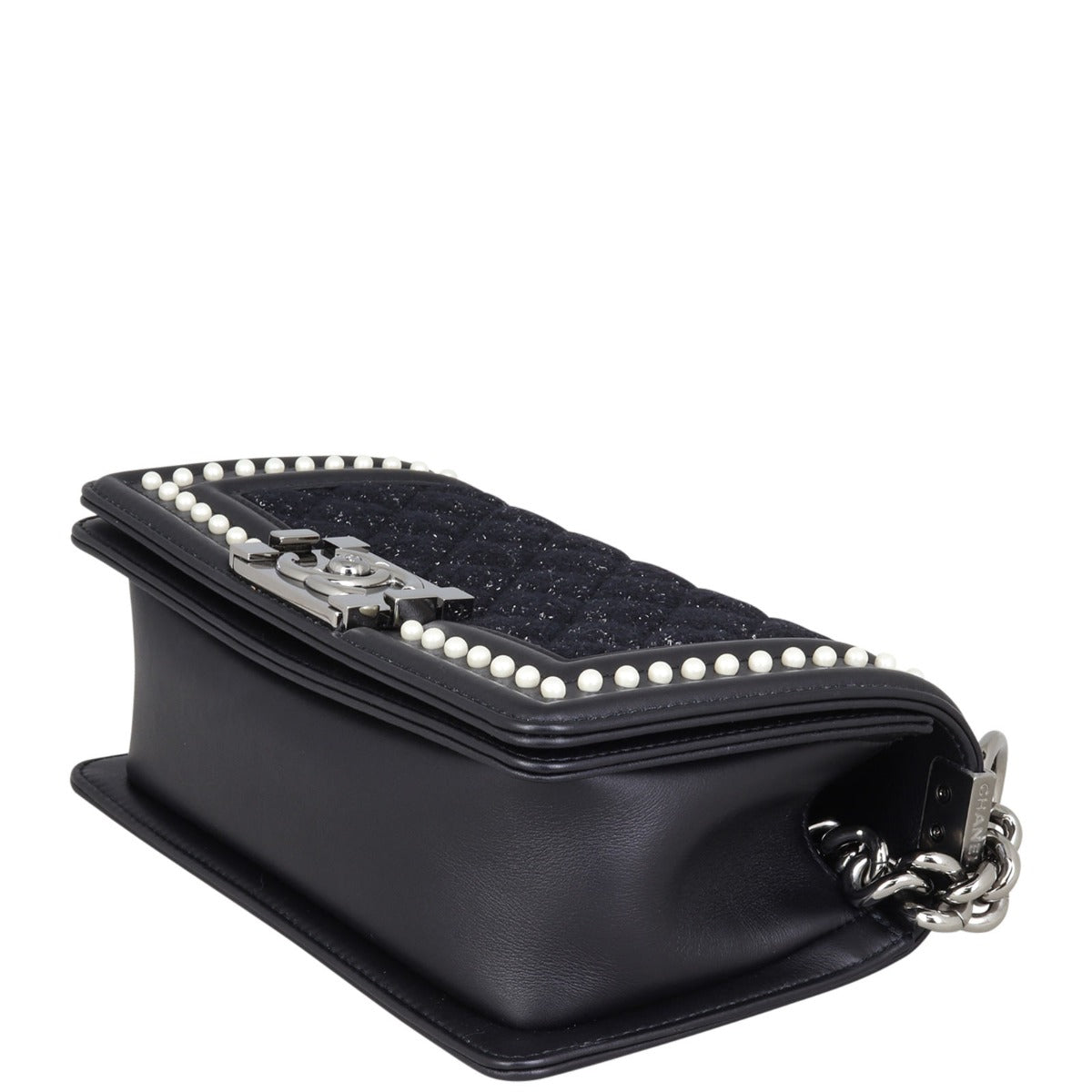 Chanel Boy Small Tweed Pearls