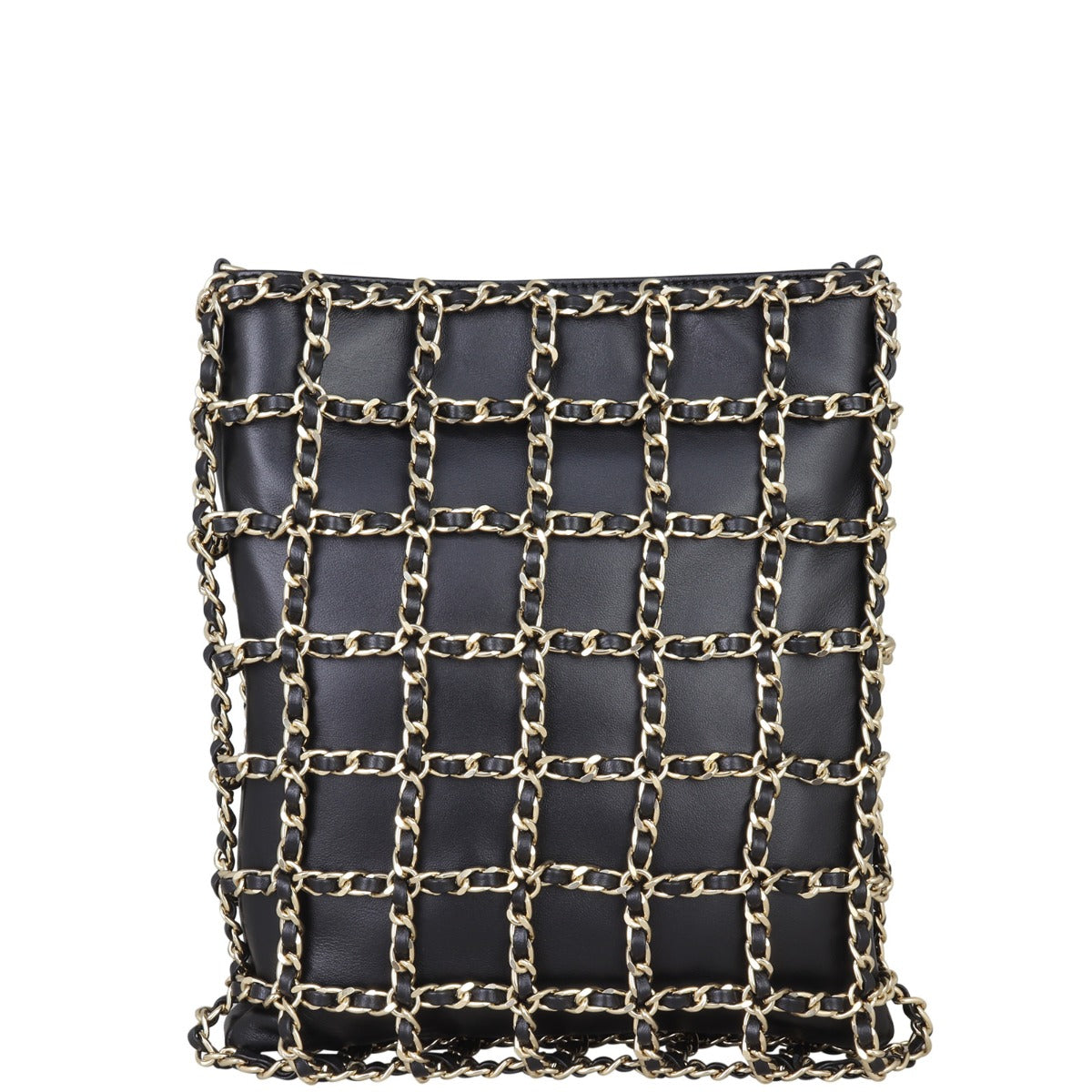 Chanel Lambskin Chain Net Shoulder Bag