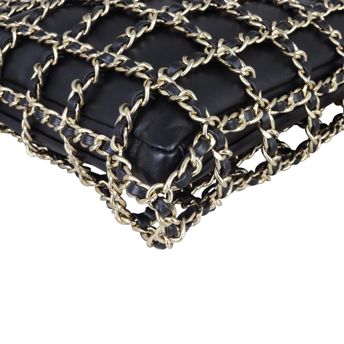 Chanel Lambskin Chain Net Shoulder Bag