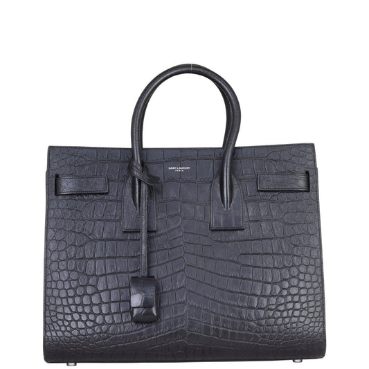 Saint Laurent Sac de Jour Small Croc-Embossed