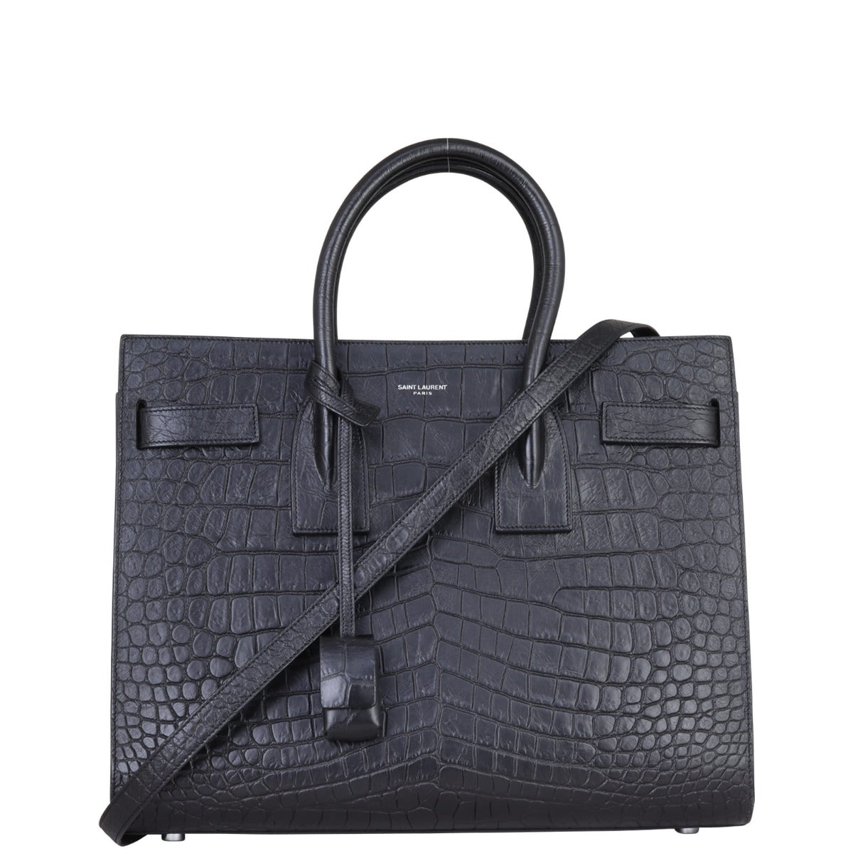 Saint Laurent Sac de Jour Small Croc-Embossed