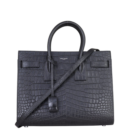 Saint Laurent Sac de Jour Small Croc-Embossed