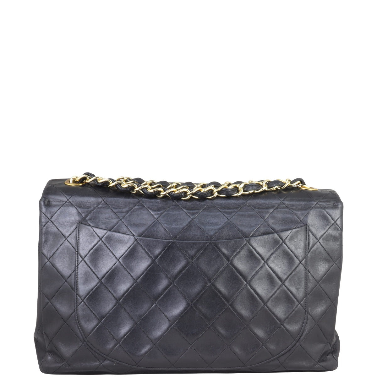 Chanel Maxi Jumbo XL Single Flap Bag | Black Lambskin