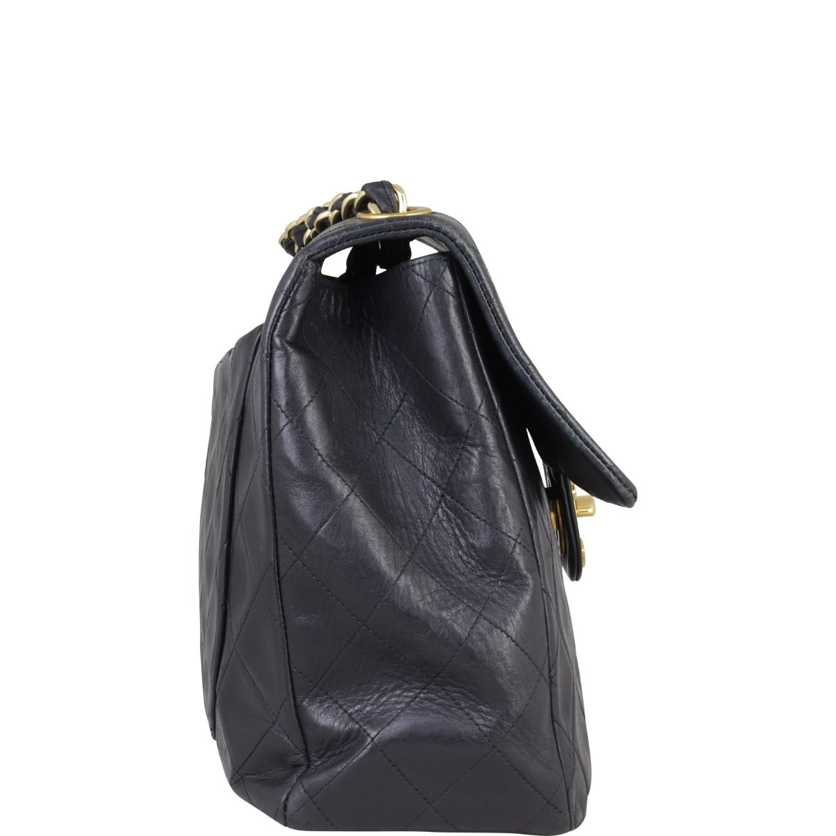 Chanel Maxi Jumbo XL Single Flap Bag | Black Lambskin