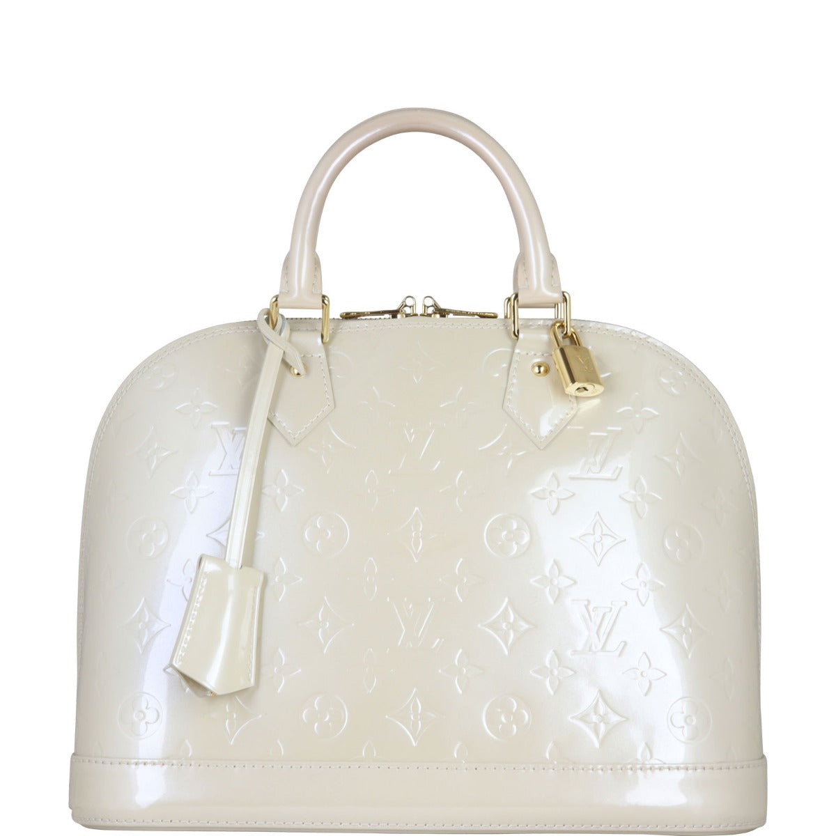 Louis Vuitton Alma PM Monogram Vernis | Blanc Corail GHW