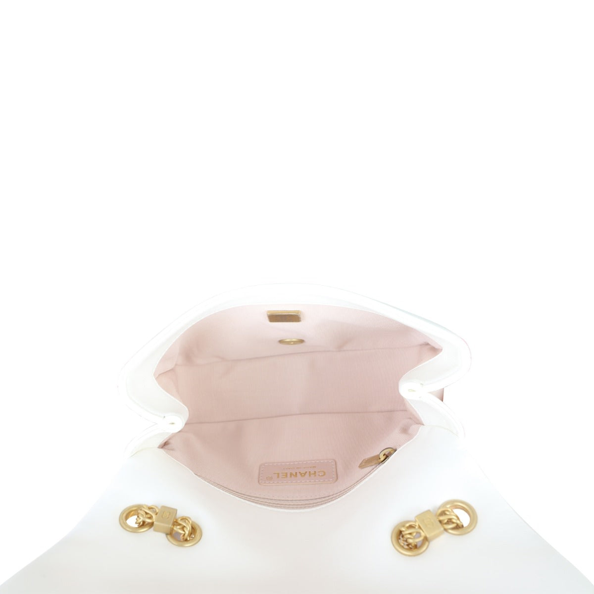 Chanel Looping Chain Flap Bag | White