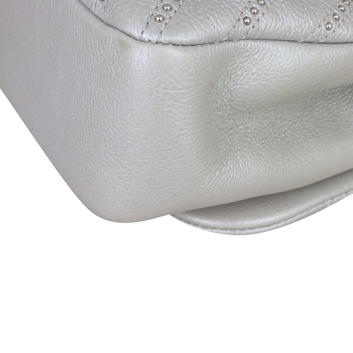 Chanel Stud Wars Chevron Flap Bag | Metallic Silver