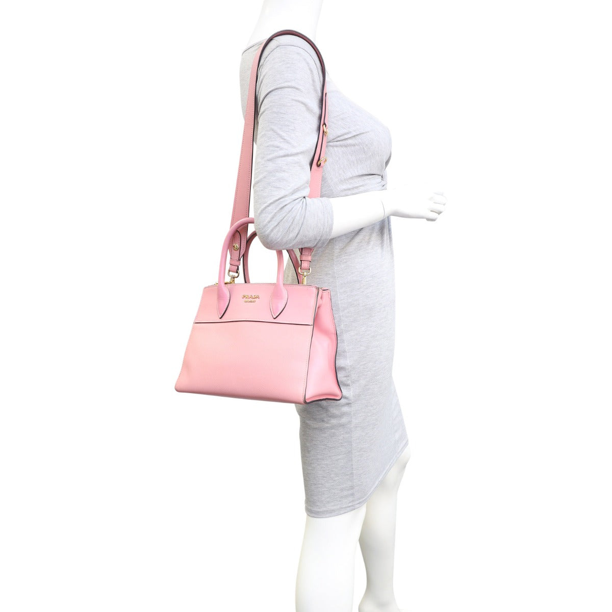 Prada Saffiano City Calf Esplanade Small