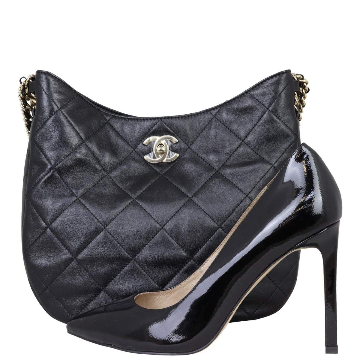 Chanel CC Lambskin Hobo