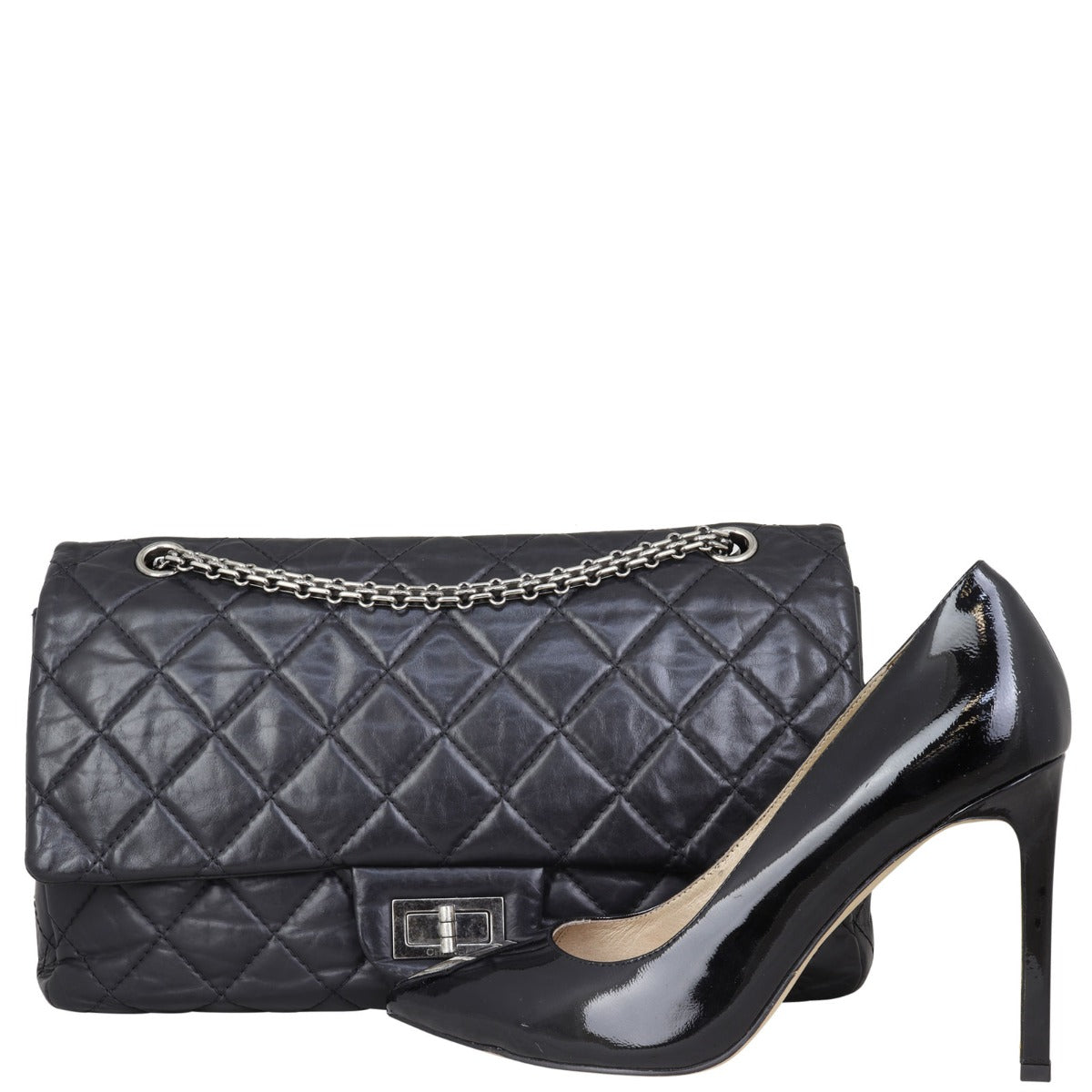 Chanel 2.55 Reissue 227 Double Flap Bag | Silver Hardware