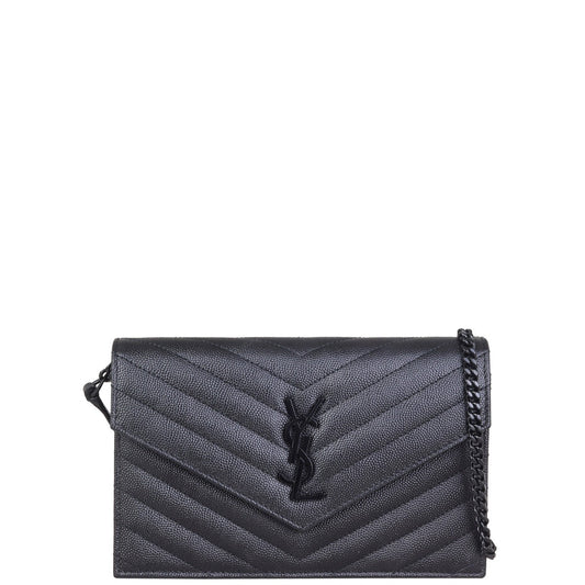 Saint Laurent Monogram Envelope Chain Wallet