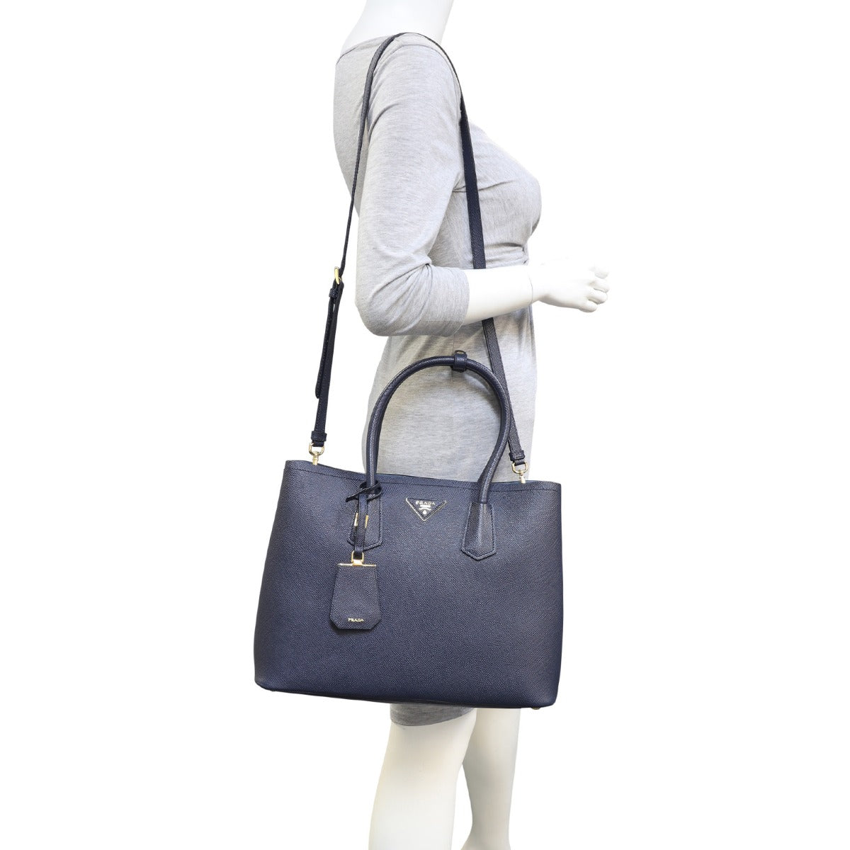 Prada Saffiano Cuir Double Bag Large