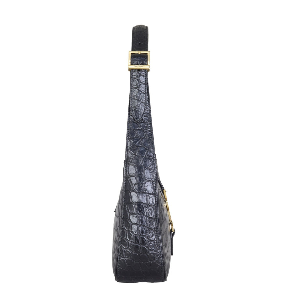 Saint Laurent Le 5 A 7 Hobo Croc-Embossed