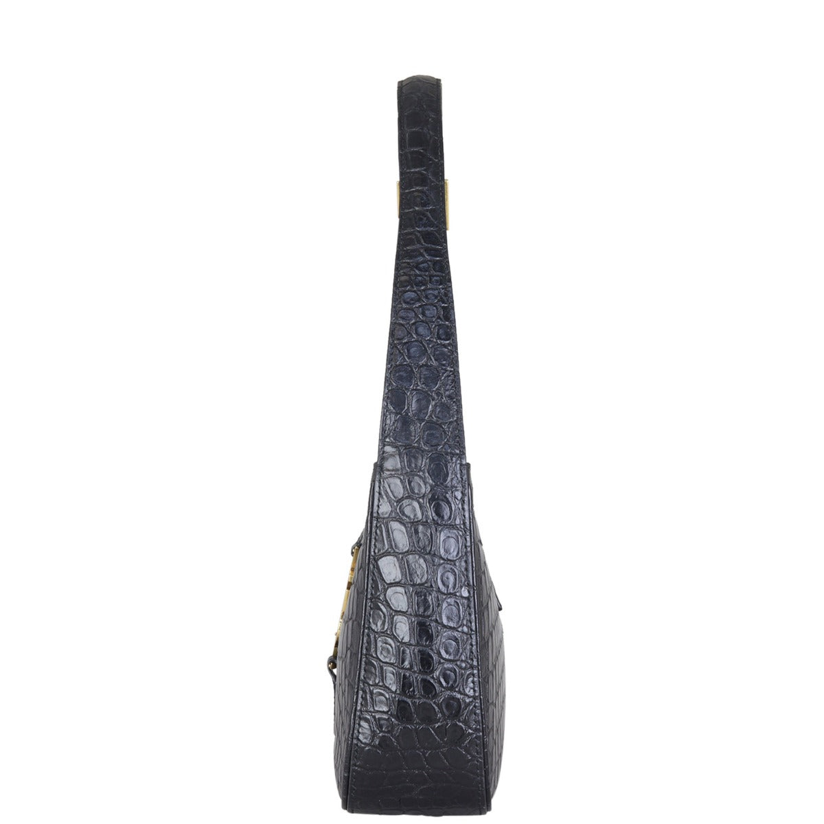 Saint Laurent Le 5 A 7 Hobo Croc-Embossed
