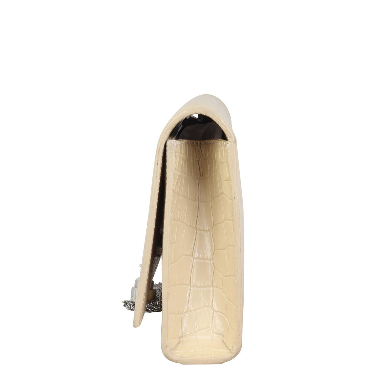 Saint Laurent Kate Tassel Clutch Croc-Embossed