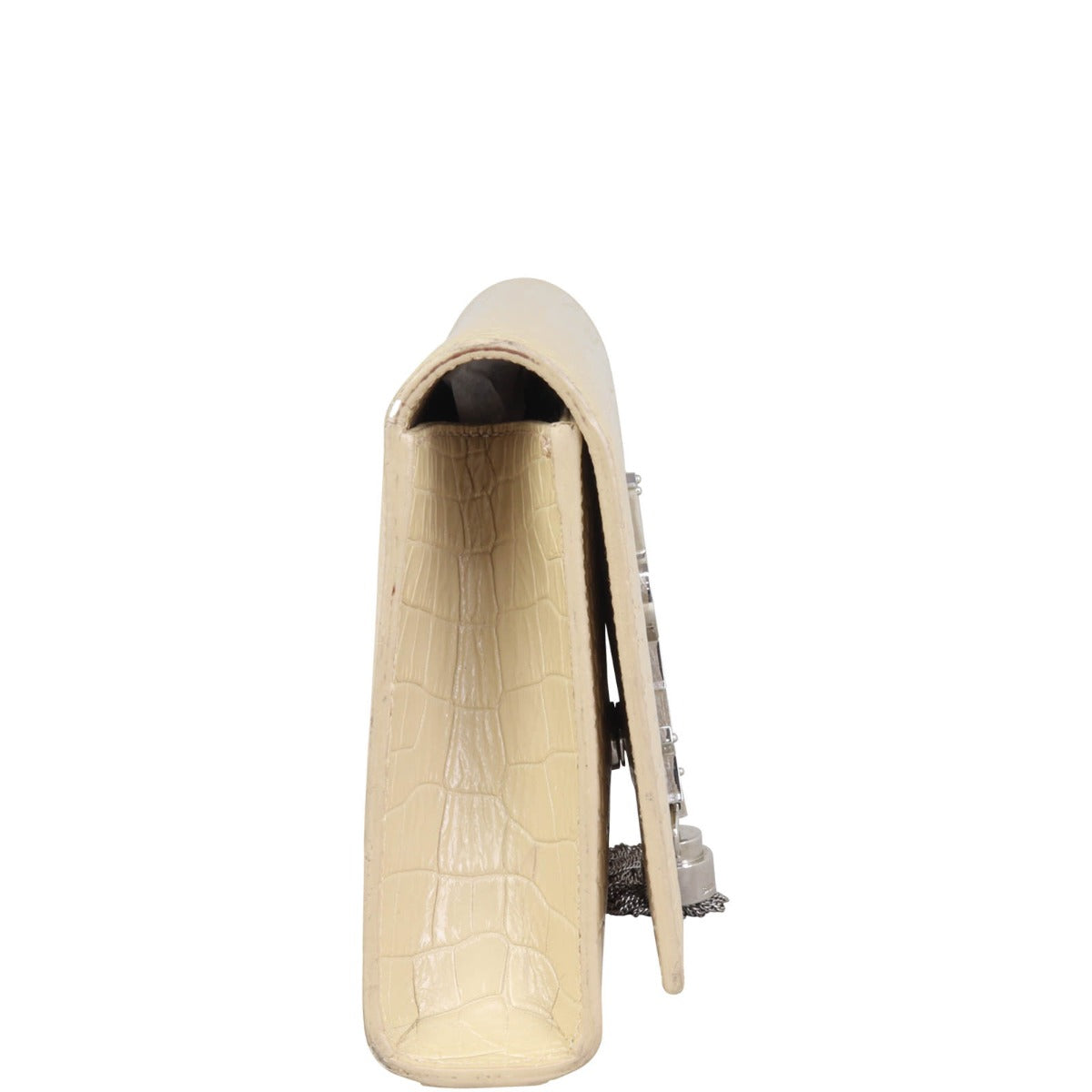 Saint Laurent Kate Tassel Clutch Croc-Embossed