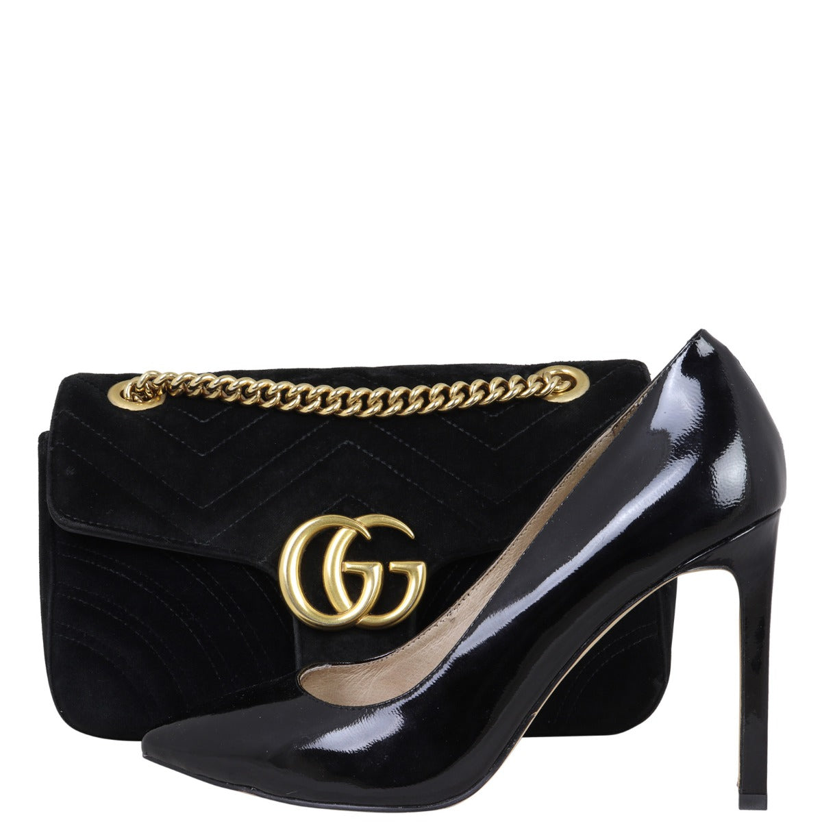 Gucci GG Marmont Small Velvet Shoulder Bag