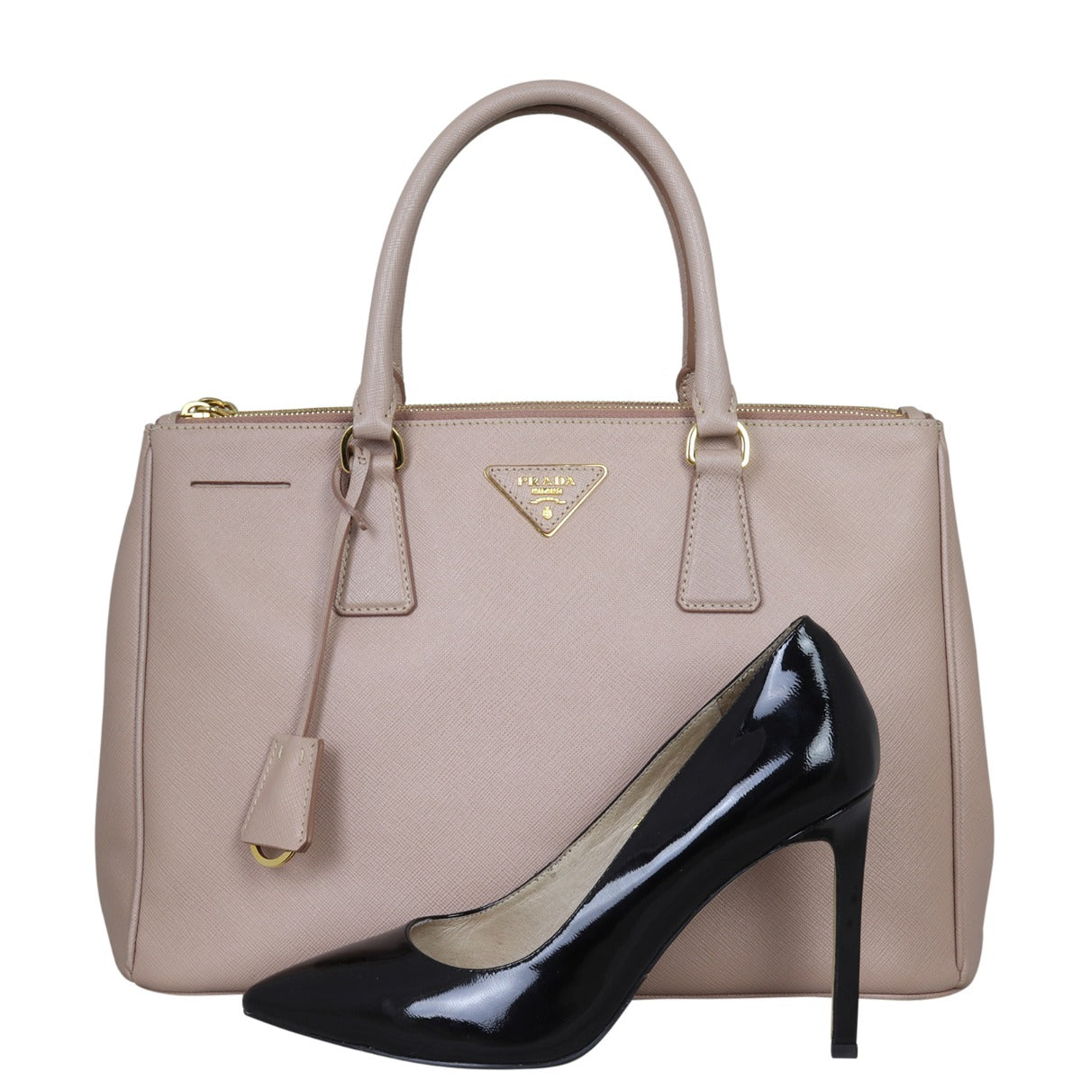 Prada Saffiano Lux Galleria Double Zip Tote Medium