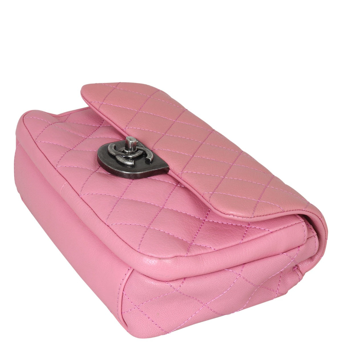 Chanel Double Carry Flap Bag Small | Pink