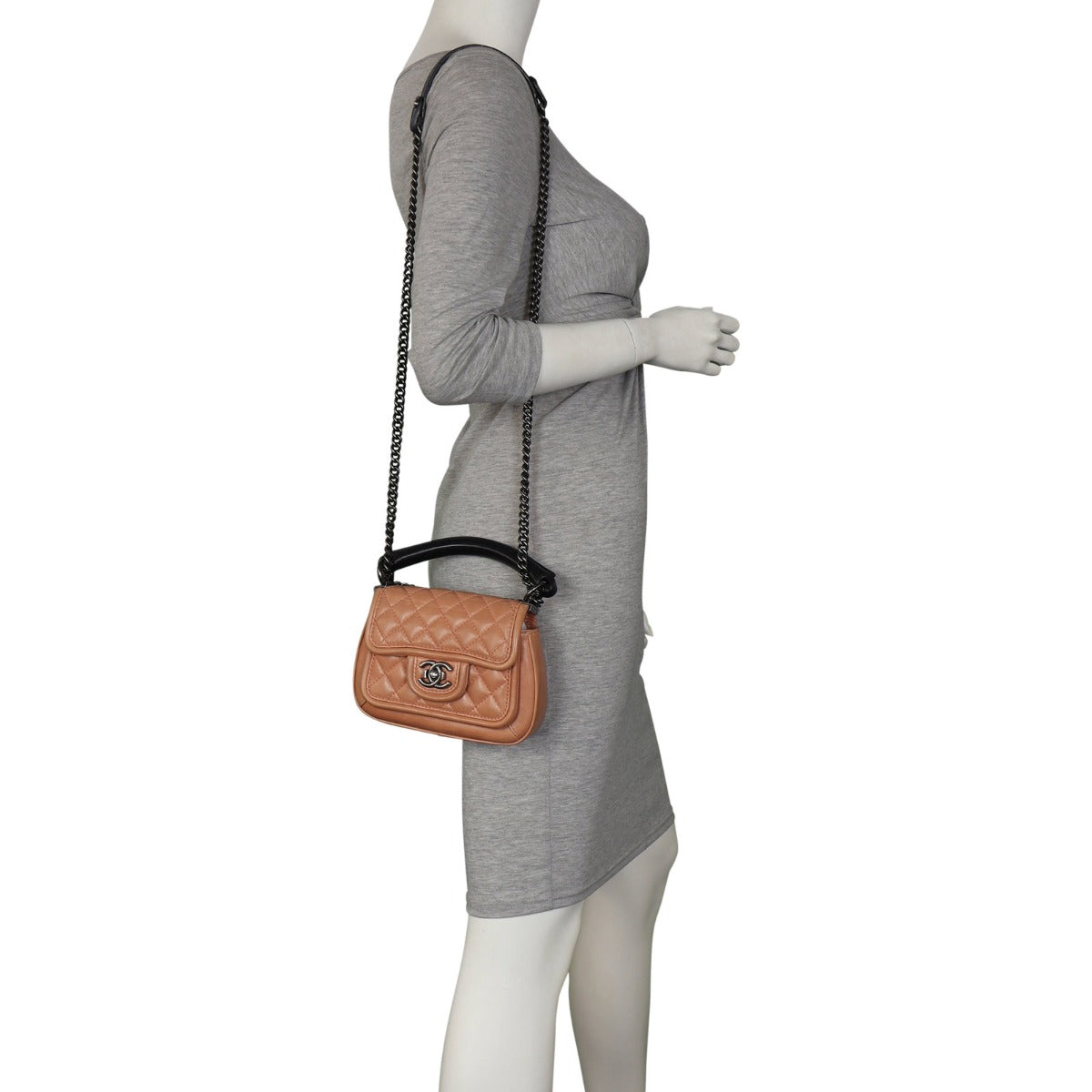 Chanel Prestige Top Handle Flap Bag Small