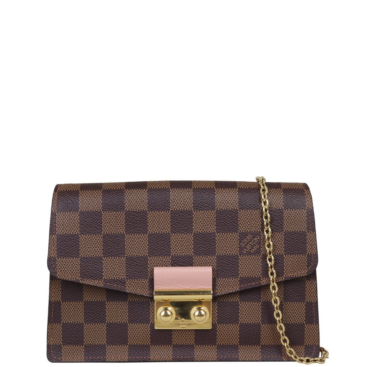 Louis Vuitton Croisette Chain Wallet Damier Ebene