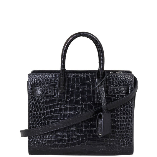 Saint Laurent Sac de Jour Nano Croc-Embossed