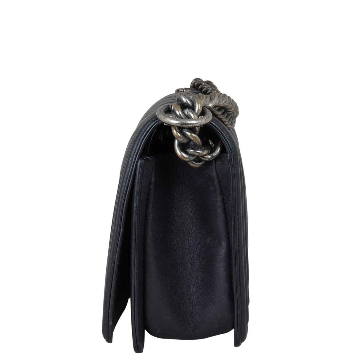 Chanel Boy Chevron Old Medium | Black