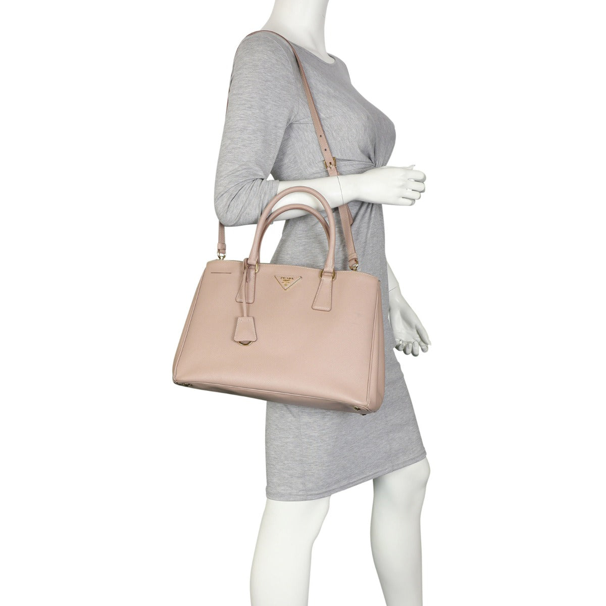 Prada Saffiano Lux Galleria Double Zip Tote Medium