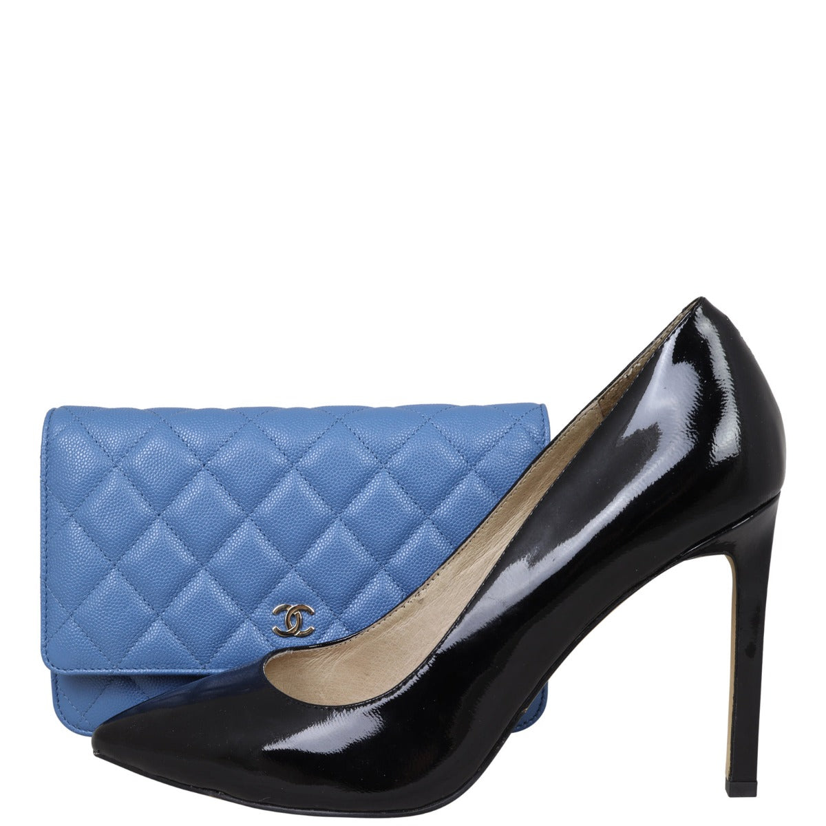 Chanel Classic Wallet on Chain |  Blue Diamond