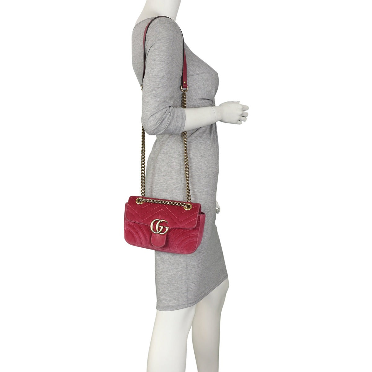 Gucci GG Marmont Velvet Mini Shoulder Bag