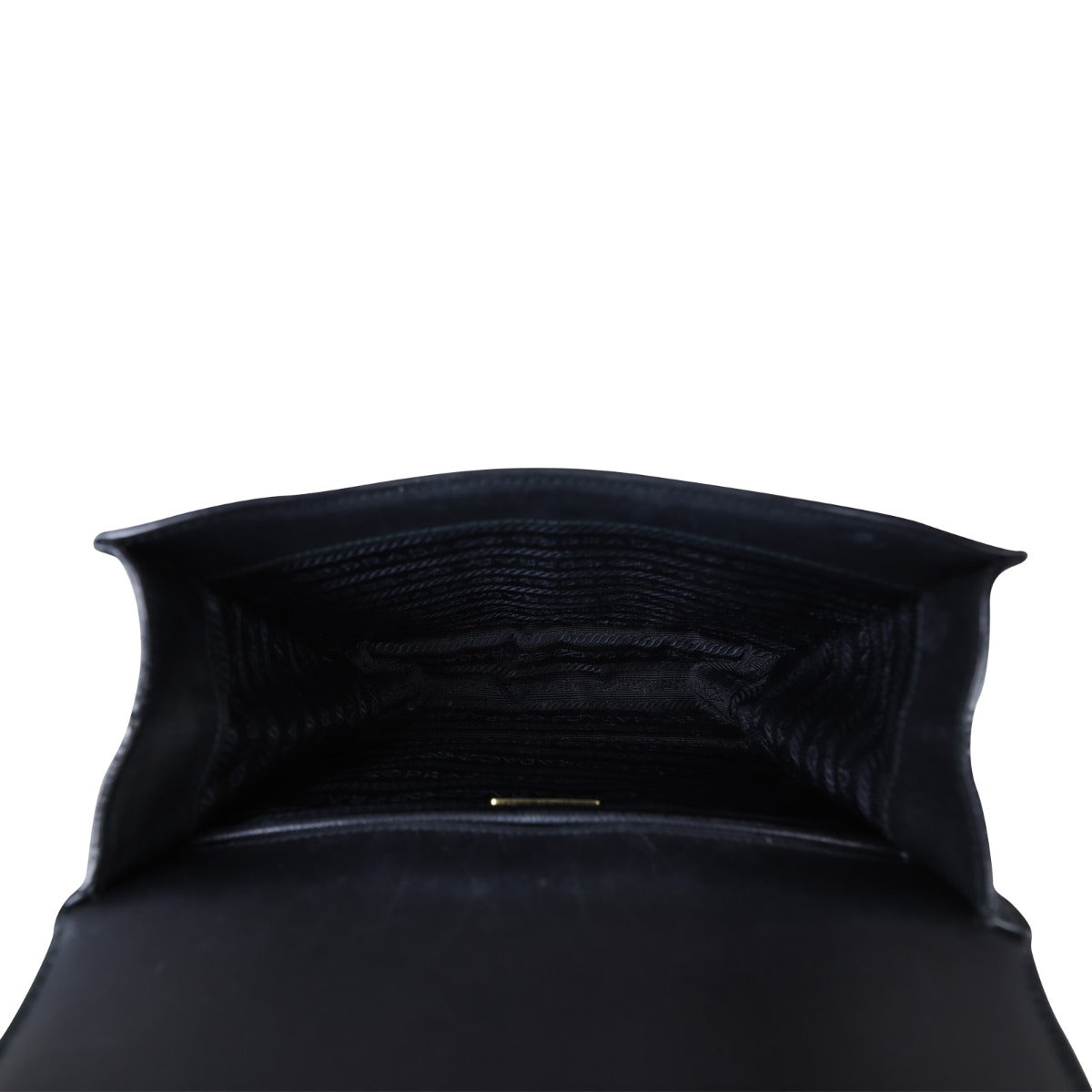 Prada Saffiano Turn Lock Chain Shoulder Bag