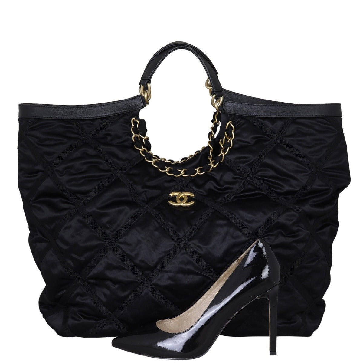 Chanel CC Nylon Maxi Shopping Tote