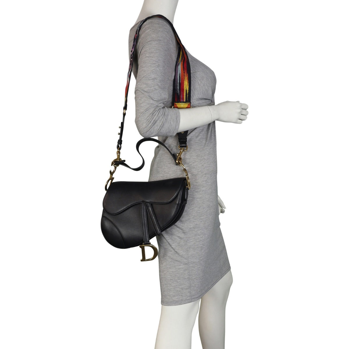 Dior Saddle Bag with Embroidered Strap